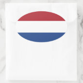 Nederland* Vlag Ovale Sticker (Tas)