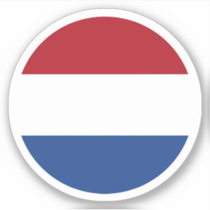 Nederland Vlag Ronde Sticker