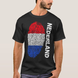 Nederland Vlag Voetbal Sport Football Fan Onderste T-shirt