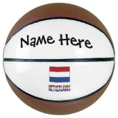 Nederland Vlag Zwart Gepersonaliseerd Basketbal (Voorkant)