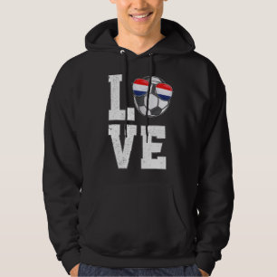 Nederland Voetbal Liefde Nederlandse Vlag Hoodie
