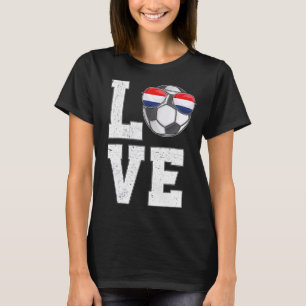 Nederland Voetbal Liefde Nederlandse Vlag T-shirt