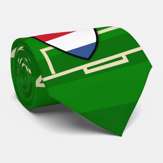 Nederland Voetbal Veld Football Stropdas (Opgerold)