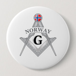 Nederland vrijmetselarij teken ronde button 4,0 cm