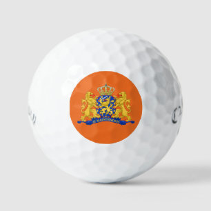 Nederland Wapen op Sinaasappel css gbt Golfballen