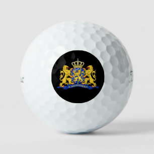 Nederland Wapen op Zwart tpv1 gbcnt Golfballen