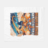 Nederland Wedstrijddag Skeleton Striker Landen Hig Fleece Deken (Voorkant (Horizontaal))
