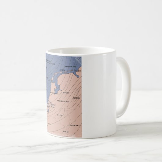 Nederland Weersverwachting kaart Koffiemok (Voorkant rechts)