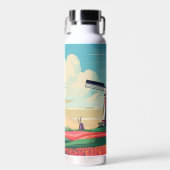 Nederland WIndmill Tulip Field Travel Gift Waterfles (Voorkant)