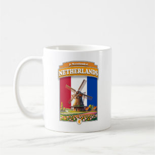 Nederland Windmolen en Tulpen Koffiemok
