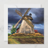 Nederland Windmolen Feestdagen Kaart (Achterkant)