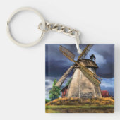 Nederland Windmolen Landschap Sleutelhanger Gift (Voorkant)