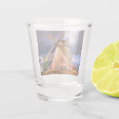 Nederland Windmolen Shot Glass Glas (Achterkant)