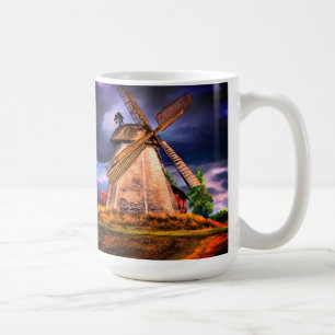 Nederland Windmolen Zonsondergang Koffie Mok