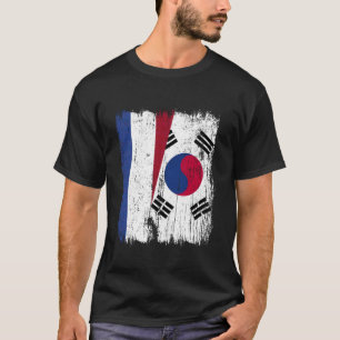 Nederland Zuid-Korea Halve Vlag Nederlands Zuid-Ko T-shirt