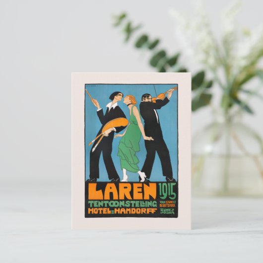 Nederlands Adverteren Poster Laren 1915 Briefkaart (Staand voorkant)