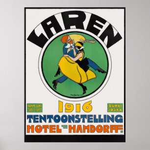 Nederlands  Adverteren Poster Laren 1916