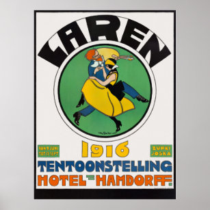 Nederlands  Adverteren Poster Laren 1916