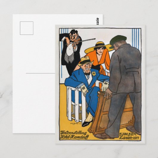 Nederlands  Adverteren Poster Laren 1917 Briefkaart (Voorkant / Achterkant)