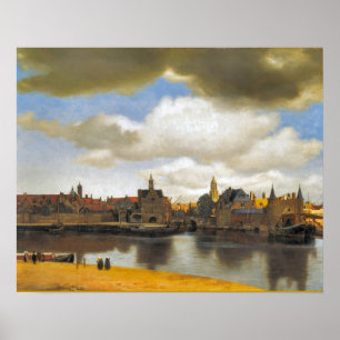  Nederlands Afbeelding, Vermeer, uitzicht Delft Poster