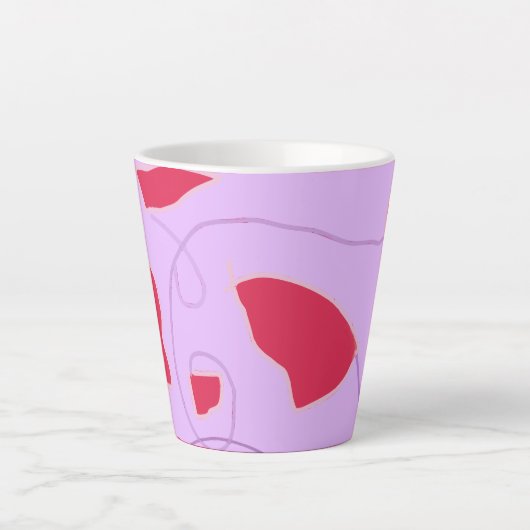 Nederlands als rode tulpen latte mok (Voorkant)