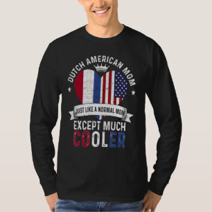 Nederlands Amerikaanse Moeder Moederdag Mama Neder T-shirt