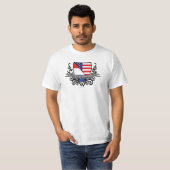 Nederlands-Amerikaanse vlag T-shirt (Voorkant volledig)