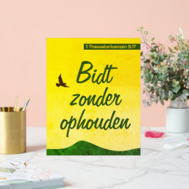 Nederlands Bijbelvers over Motivatie gebed Acryl Bord
