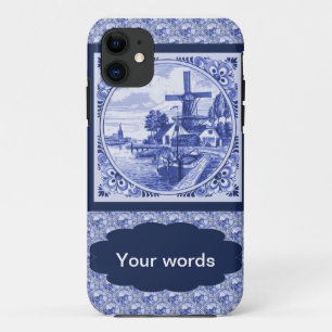 Nederlands Blauw Delft afbeelding iPhone 11 Hoesje