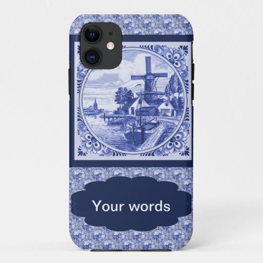 Nederlands Blauw Delft afbeelding Case-Mate iPhone Case (Achterkant)