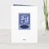  Nederlands blauw ontwerp voor tegel Kaart (Achterkant)