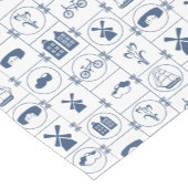 Nederlands blauw traditioneel ontwerp korte tafelloper (Hoek)