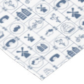 Nederlands blauw vormgevingsontwerp tafelkleed (Gekanteld)