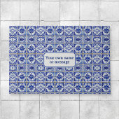 Nederlands Blauw & Wit Tegels welkom Deurmat