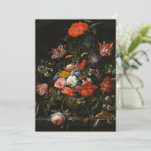 Nederlands bloemen in vet en stille kunst bedankkaart (Staand voorkant)