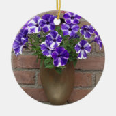 Nederlands blog met Paars blauw witboek over de mu Keramisch Ornament (Voorkant)