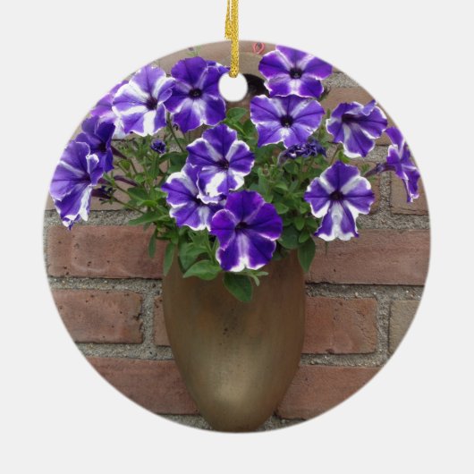 Nederlands blog met Paars blauw witboek over de mu Keramisch Ornament (Achterkant)