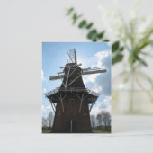 Nederlands Briefkaart met windmolen Silhouette (Staand voorkant)
