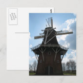 Nederlands Briefkaart met windmolen Silhouette (Voorkant / Achterkant)