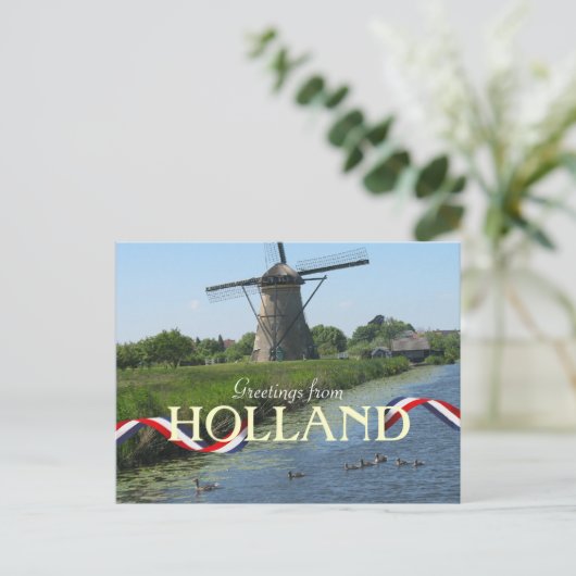 Nederlands Briefkaart voor windmolens (Staand voorkant)