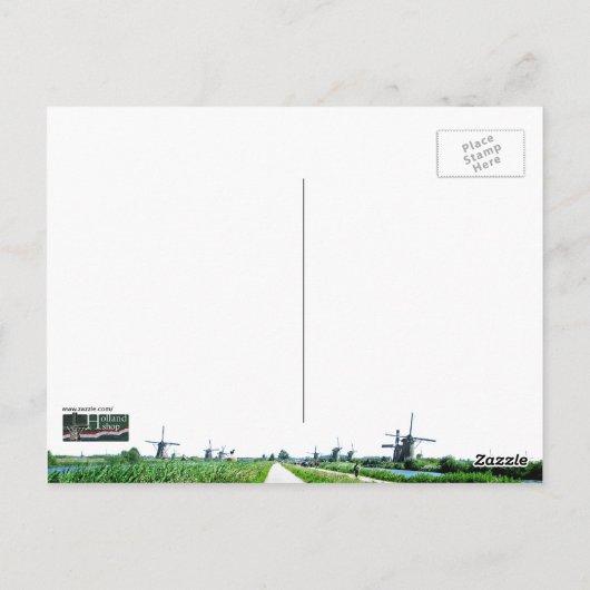 Nederlands Briefkaart voor windmolens (Achterkant)