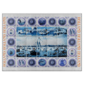  Nederlands Delft Blue/Delftware Tiles Holland Snijplank (Voorkant)