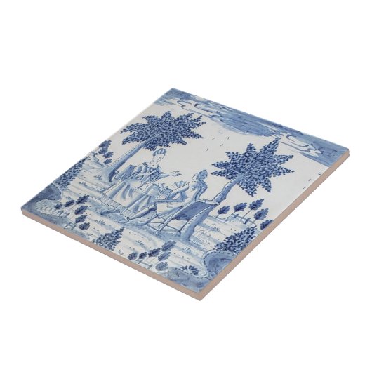 Nederlands Delft Blue en White-26 Tegeltje (Zijkant)