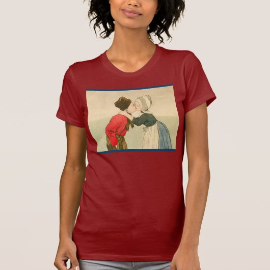  Nederlands design, 1905 Girl en boy zoenen T-shirt (Voorkant)