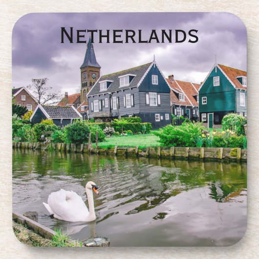 Nederlands dorp Marken Bier Onderzetter (Voorkant)