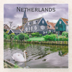 Nederlands dorp Marken Glazen Onderzetter