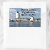 Nederlands-eilandvuurtoren, Rhode Island Rechthoekige Sticker (Tas)