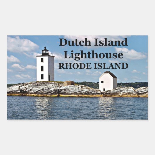 Nederlands-eilandvuurtoren, Rhode Island Rechthoekige Sticker (Voorkant)