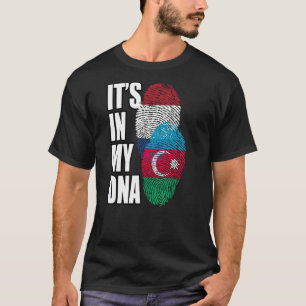 Nederlands en Azerbeidzjaans Mix DNA-vlaggenerfgoe T-shirt