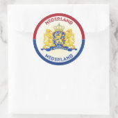 Nederlands Erfgoed Embleem Ronde Sticker (Tas)